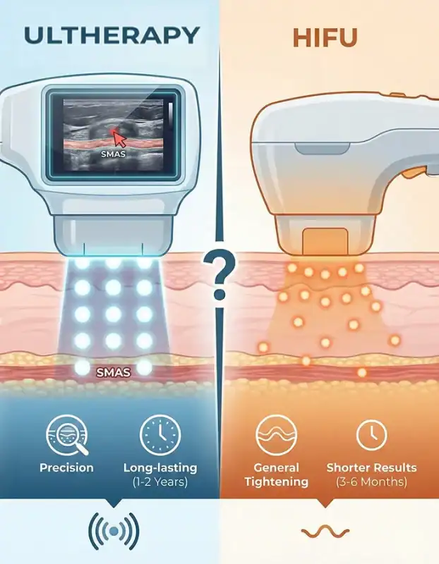 Ultherapy กับ HIFU เทคโนโลยียกกระชับผิวหน้าแบบไม่เจ็บตัวและปลอดภัย.