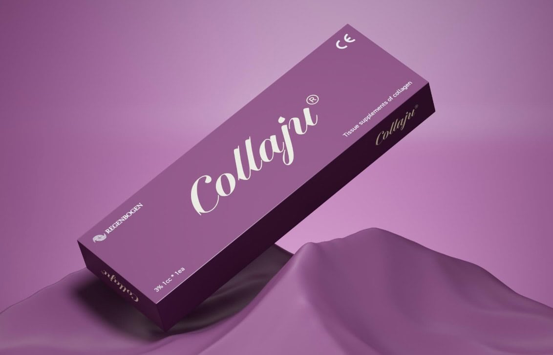 กล่องผลิตภัณฑ์ Collaju คอลลาเจนบูสเตอร์ สำหรับผิวกระจ่างใสและเต่งตึง.