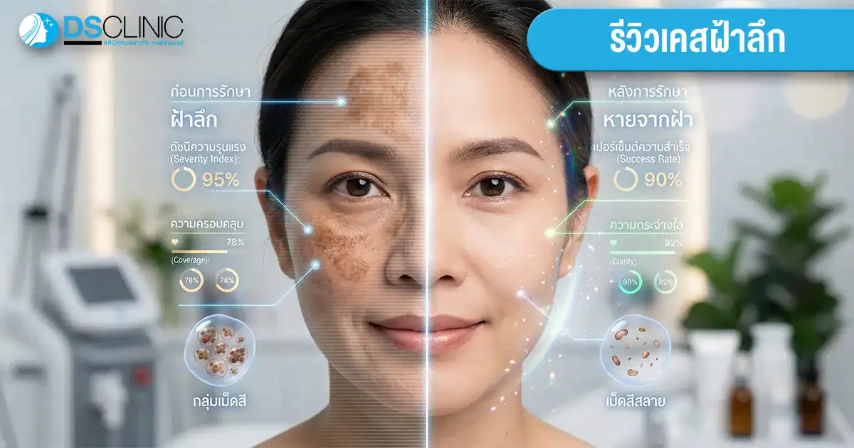 เลเซอร์ฝ้าลึกและจุดด่างดำที่ DS Clinic เห็นผลจริง ลดความเข้มของฝ้าและจุดด่างดำอย่างปลอดภัย.