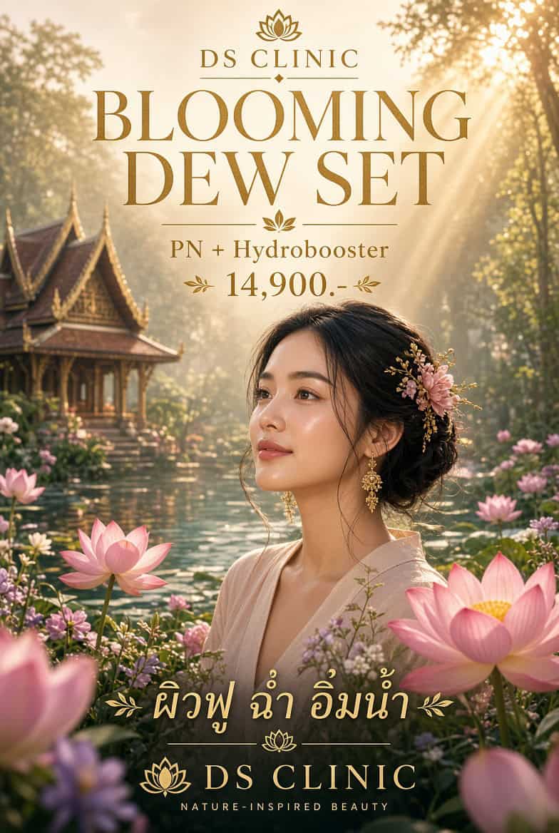 Blooming Dew Set PN Hydrobooster 14,900 บาท ผิวฟู ฉ่ำ อิ่มน้ำ DS Clinic